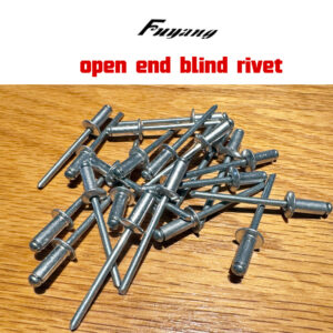 Open end blind rivets available in different materials
